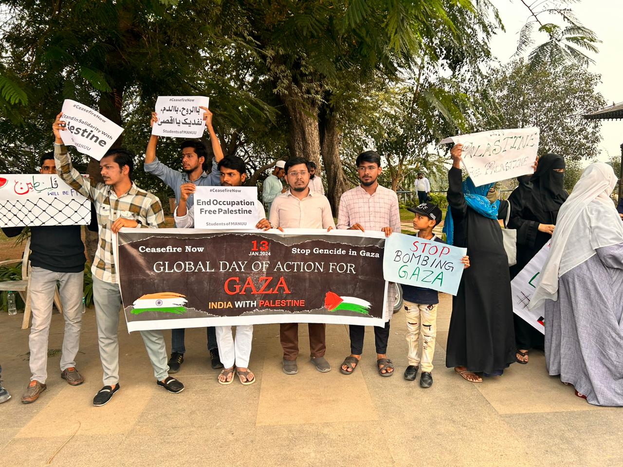 SIO Telangana participates in Global Call for “Ceasefire in Palestine” Solidarity Gatherings